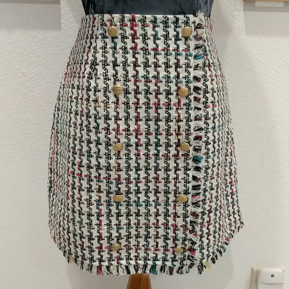Preppy Multicolor Mini Skirt
